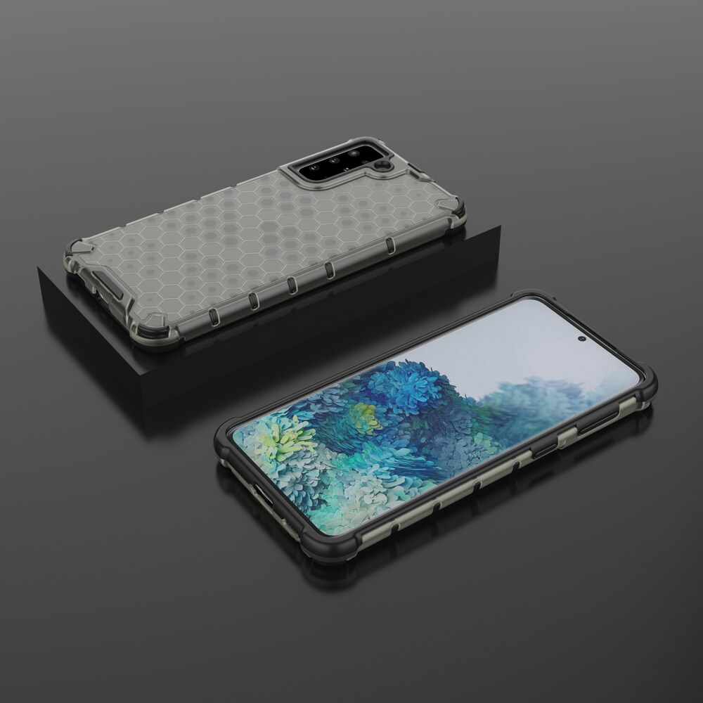 Honeycomb tapauksessa panssaroitu kansi geelirunko Samsung Galaxy S22 + (S22 Plus) musta