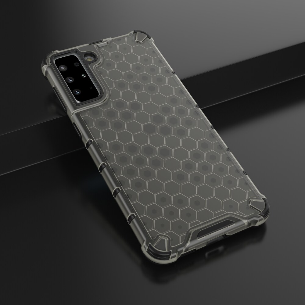 Honeycomb tapauksessa panssaroitu kansi geelirunko Samsung Galaxy S22 + (S22 Plus) musta