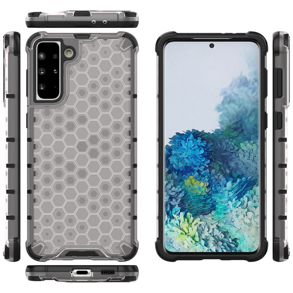 Honeycomb tapauksessa panssaroitu kansi geelirunko Samsung Galaxy S22 + (S22 Plus) läpinäkyvästä