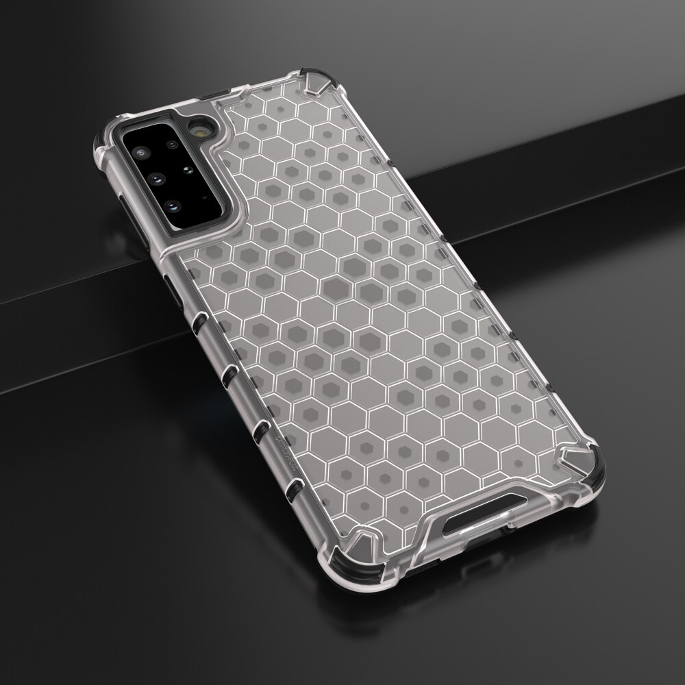 Honeycomb tapauksessa panssaroitu kansi geelirunko Samsung Galaxy S22 + (S22 Plus) läpinäkyvästä