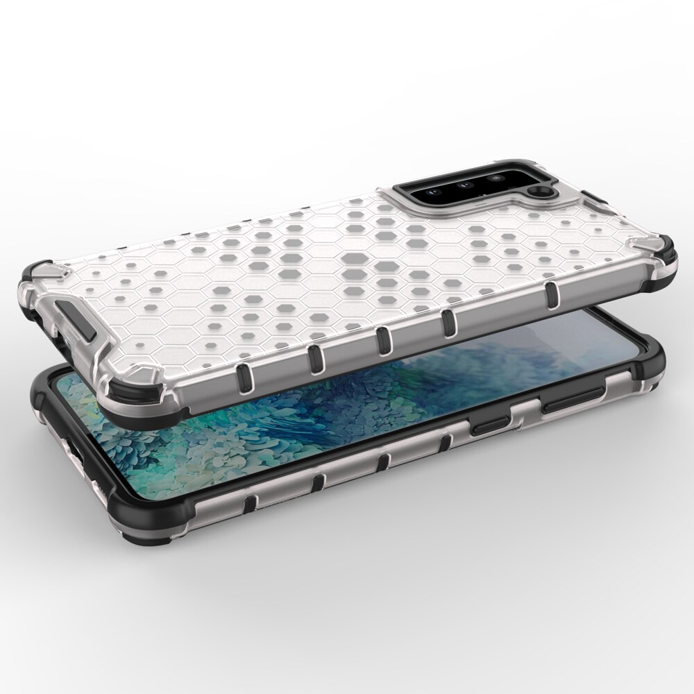 Honeycomb tapauksessa panssaroitu kansi geelirunko Samsung Galaxy S22 + (S22 Plus) läpinäkyvästä