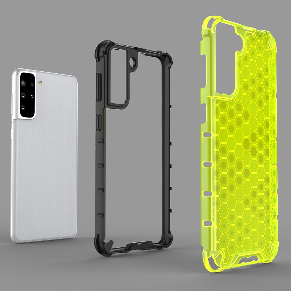 Honeycomb tapauksessa panssaroitu kansi geelirunko Samsung Galaxy S22 + (S22 Plus) läpinäkyvästä