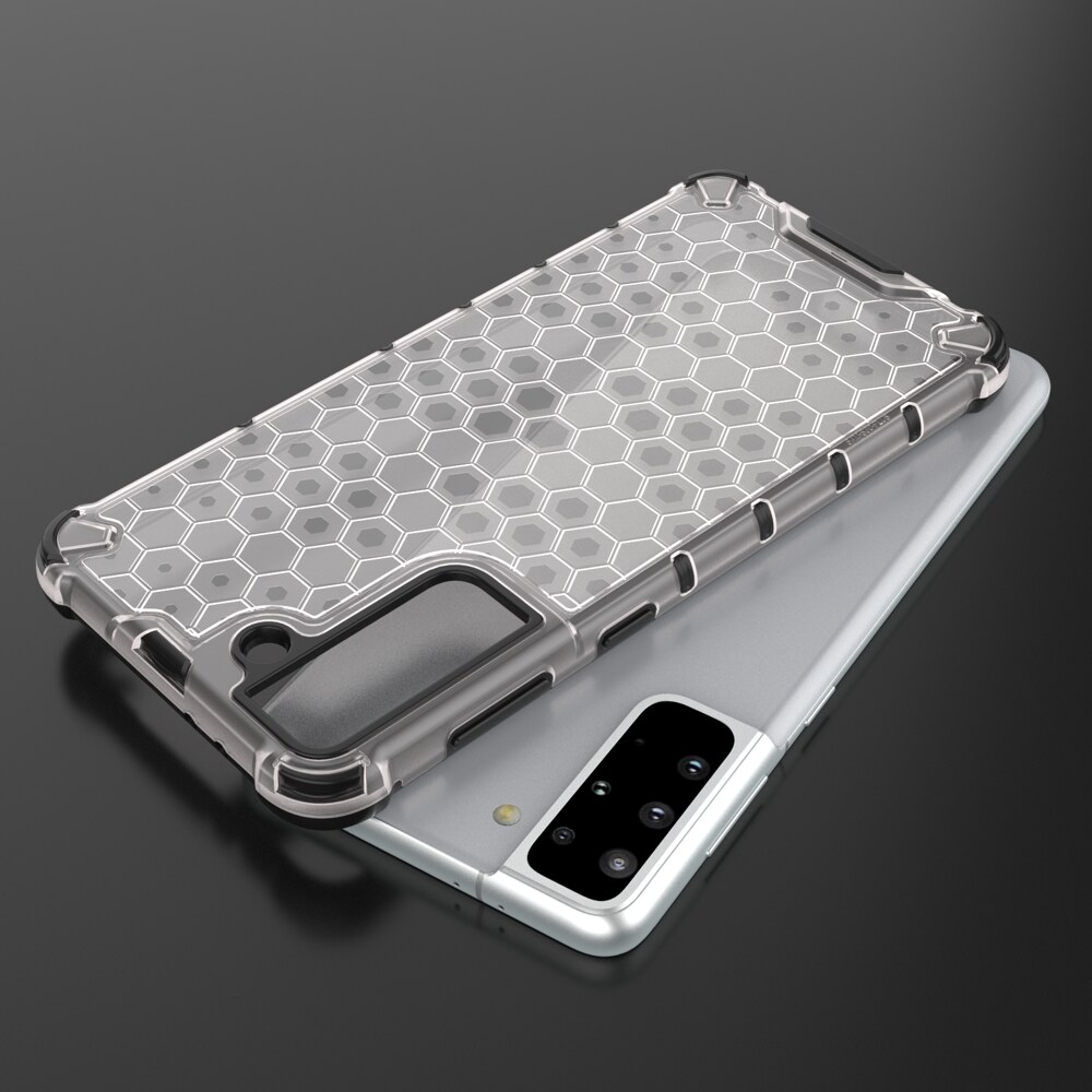 Honeycomb tapauksessa panssaroitu kansi geelirunko Samsung Galaxy S22 + (S22 Plus) läpinäkyvästä