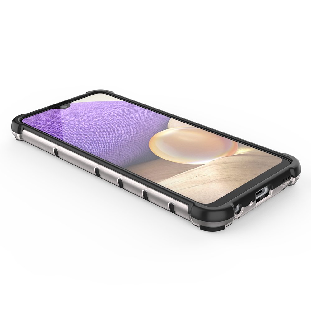 Honeycomb tapauksessa panssaroitu suojus geelirunko Samsung Galaxy A03s (166.5) musta