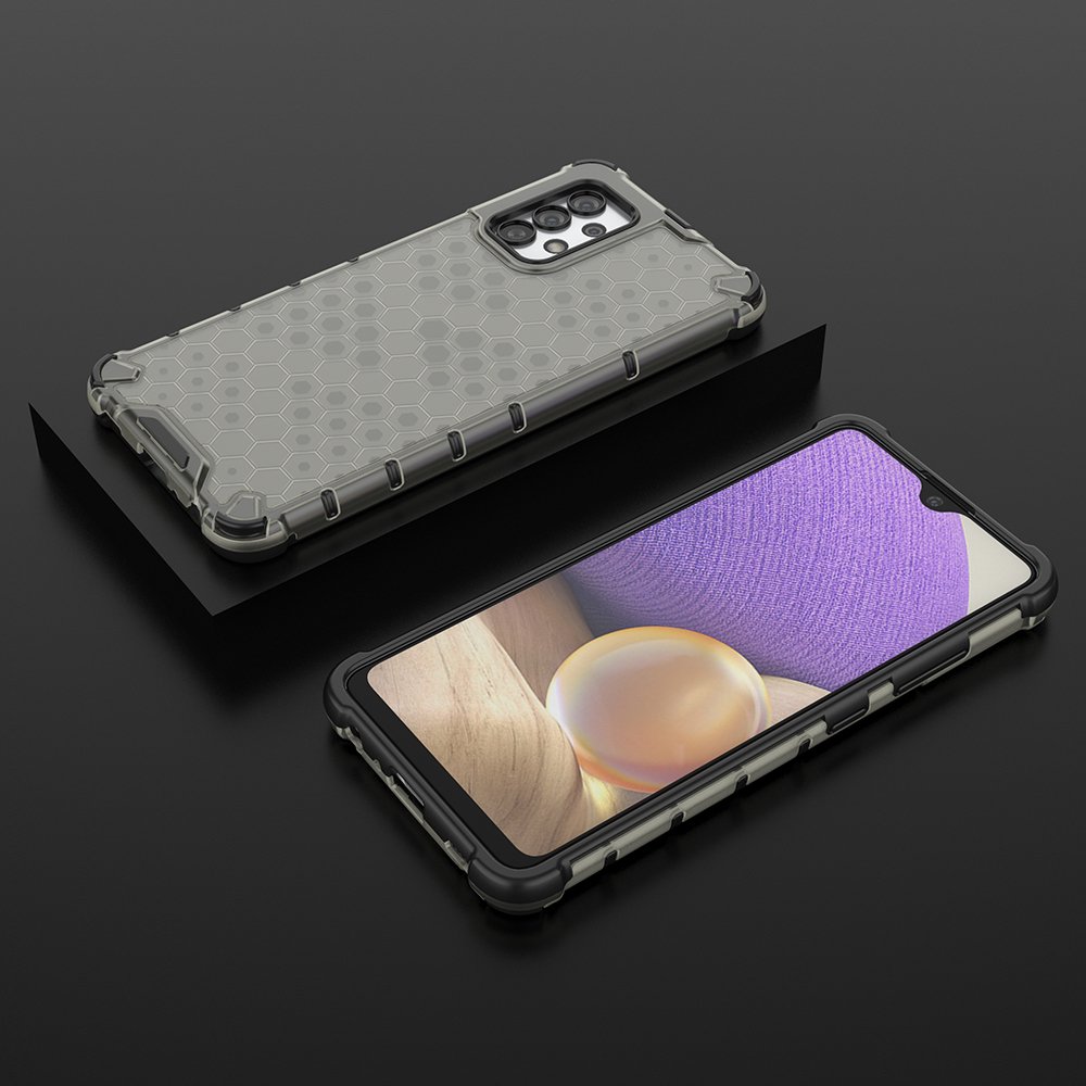 Honeycomb tapauksessa panssaroitu suojus geelirunko Samsung Galaxy A03s (166.5) musta