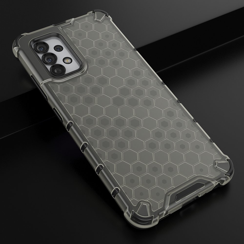Honeycomb tapauksessa panssaroitu suojus geelirunko Samsung Galaxy A03s (166.5) musta