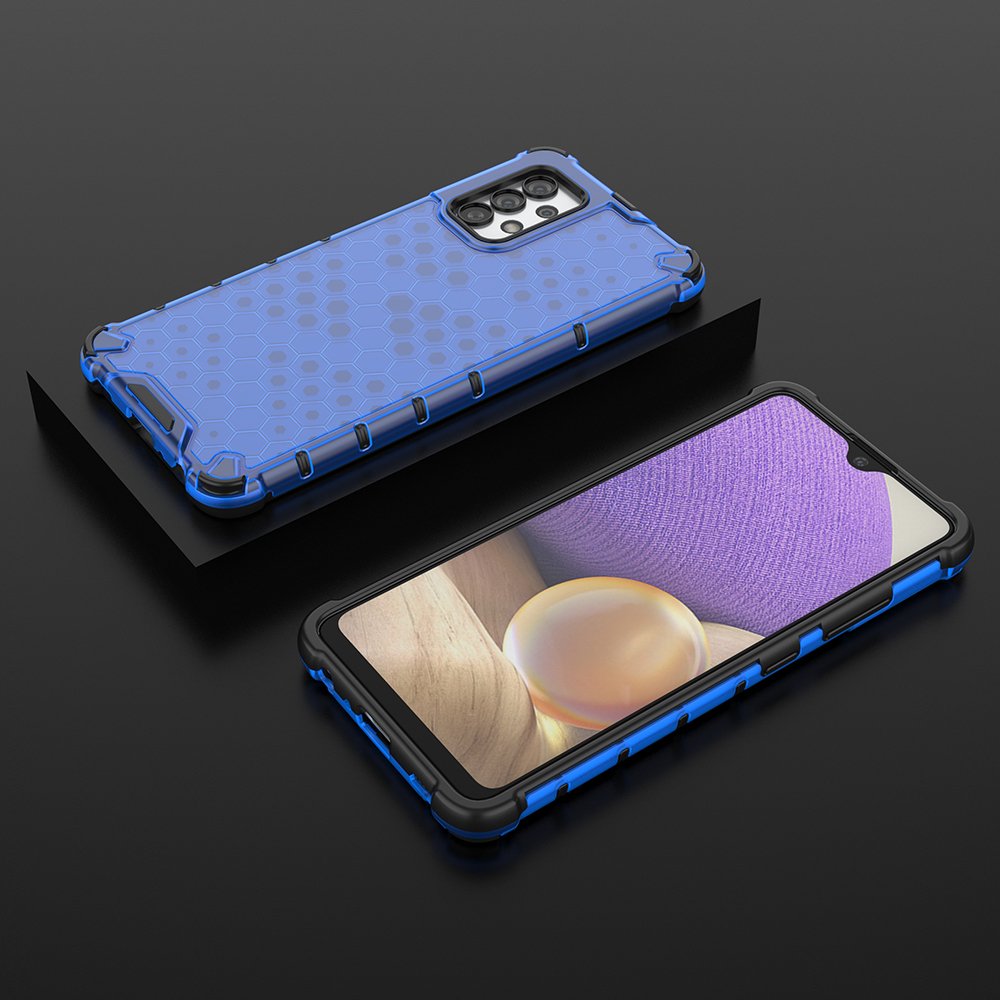 Honeycomb tapauksessa panssaroitu suojus geelirunko Samsung Galaxy A03s (166.5) sininen
