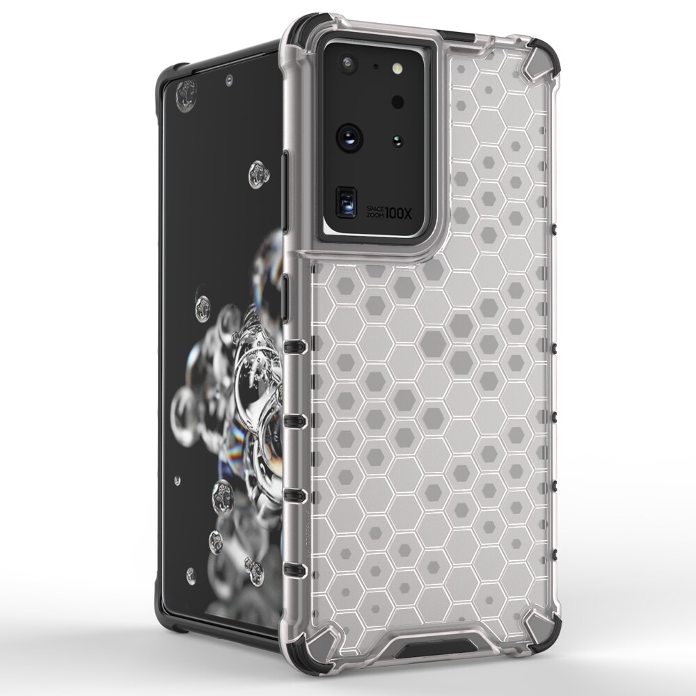 Honeycomb tapauksessa panssaroitu kansi geelirunko Samsung Galaxy S22 Ultra sininen