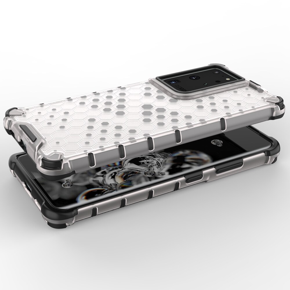 Honeycomb tapauksessa panssaroitu kansi geelirunko Samsung Galaxy S22 Ultra sininen