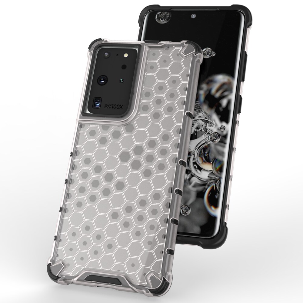 Honeycomb tapauksessa panssaroitu kansi geelirunko Samsung Galaxy S22 Ultra sininen