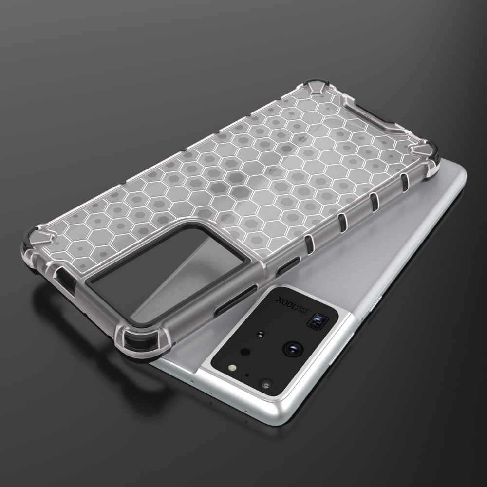 Honeycomb tapauksessa panssaroitu kansi geelirunko Samsung Galaxy S22 Ultra sininen
