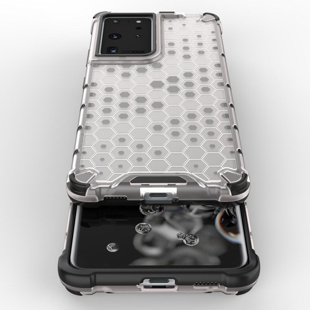 Honeycomb tapauksessa panssaroitu kansi geelirunko Samsung Galaxy S22 Ultra sininen