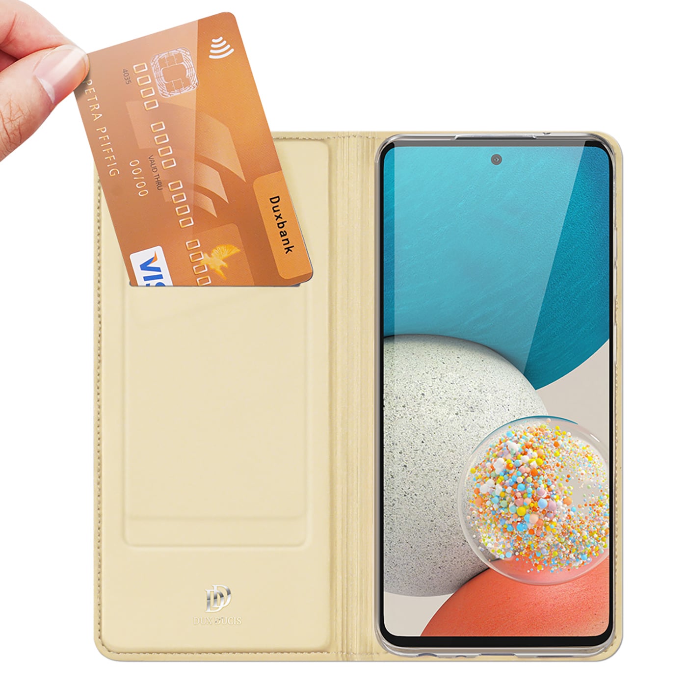 Dux Ducis Skin Pro Holster Cover -suojakotelo Flip Cover -suojus Samsung Galaxy A73 kultainen