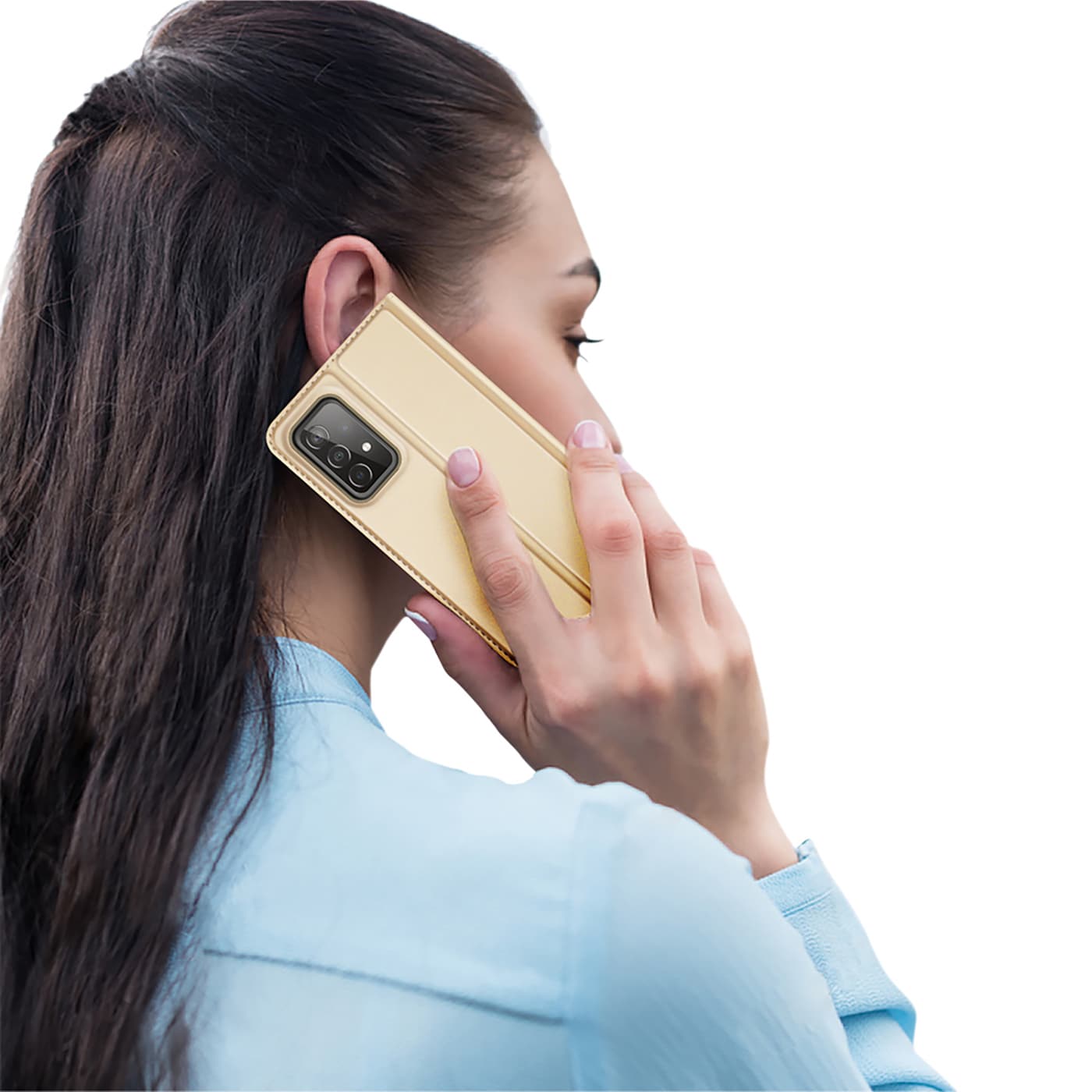 Dux Ducis Skin Pro Holster Cover -suojakotelo Flip Cover -suojus Samsung Galaxy A73 kultainen