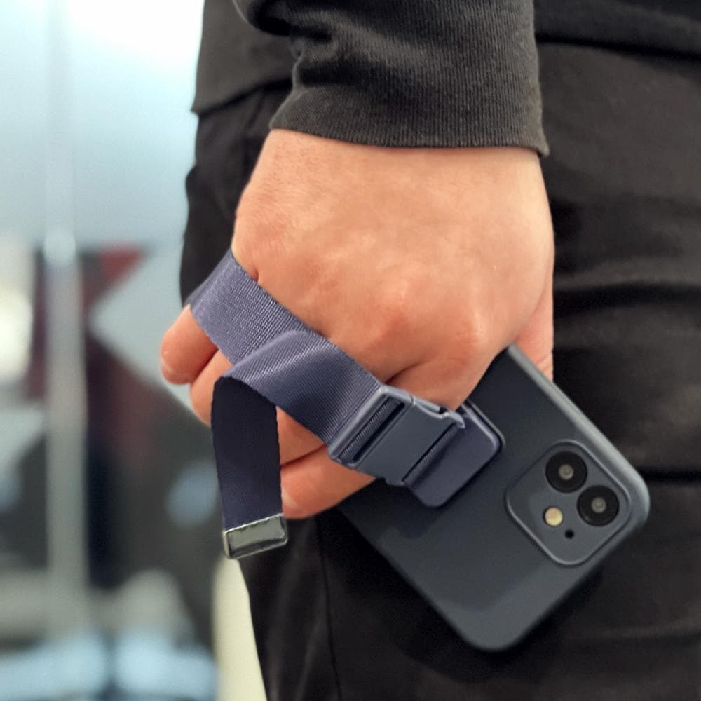 Köysi Kotelo Silikoni Lanyard Cover kukkaro Lanyard hihna Samsung Galaxy S22 Ultra Navy