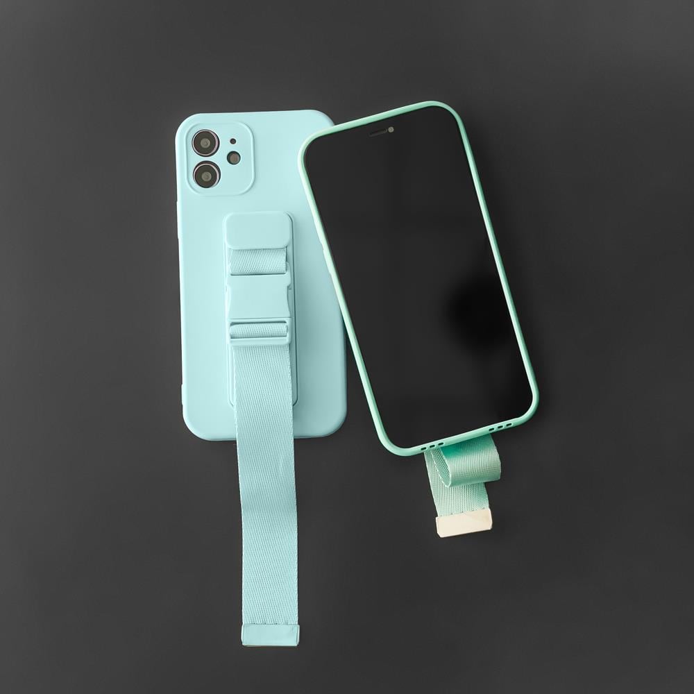 Köysi Kotelo Silikoni Lanyard Cover kukkaro Lanyard hihna Samsung Galaxy S21 FE Punainen