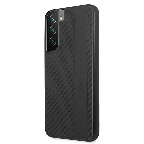 AMG Carbon Stripe&Embossed Kotelo Samsung Galaxy S22+ - musta