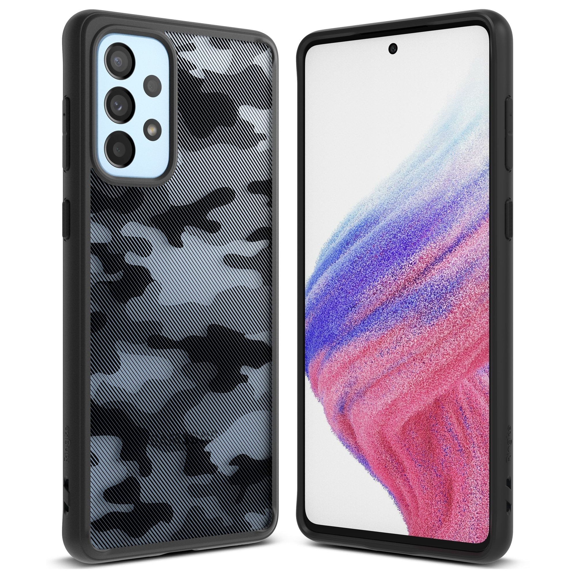 Ringke Fusion Fusion Matte tpu tapauksessa kehys Samsung Galaxy A73 musta