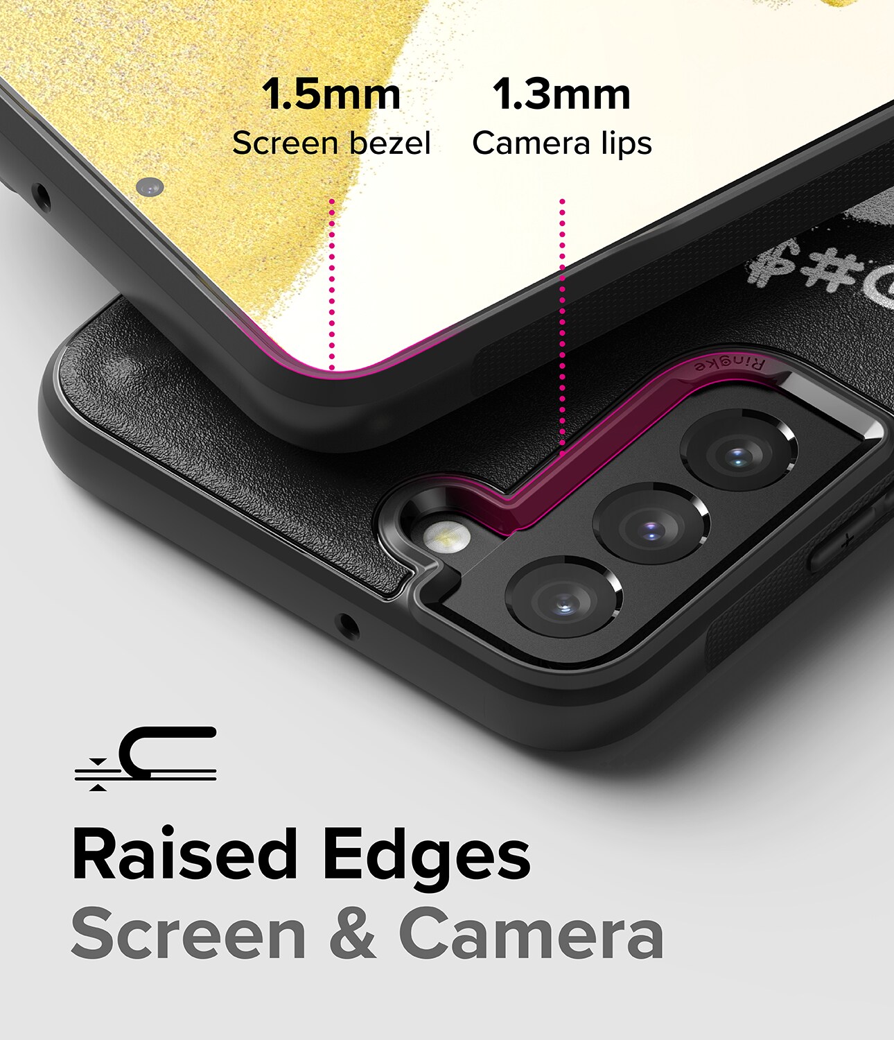 Ringke Onyx Design Kestävä TPU suojakuori Samsung Galaxy S22 + (S22 Plus) musta (Graffiti) ()