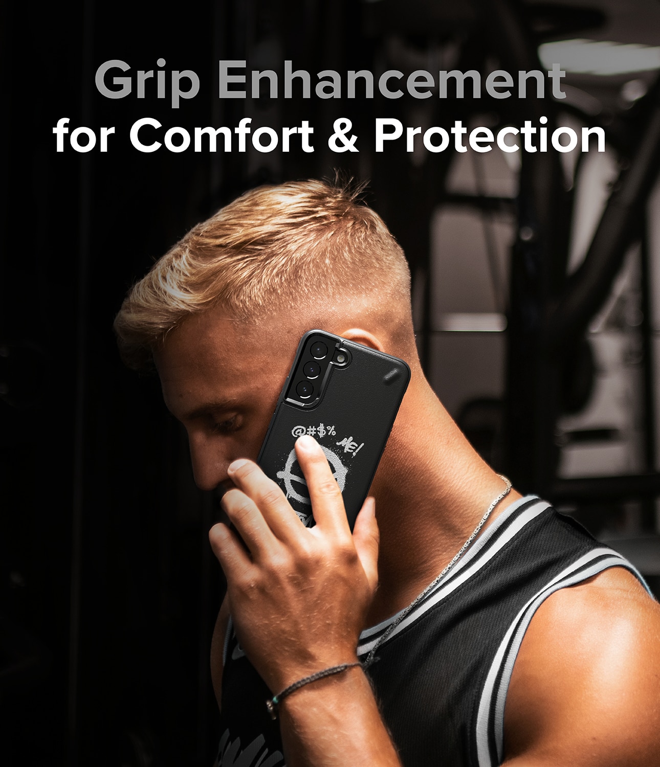 Ringke Onyx Design Kestävä TPU suojakuori Samsung Galaxy S22 + (S22 Plus) musta (Graffiti) ()