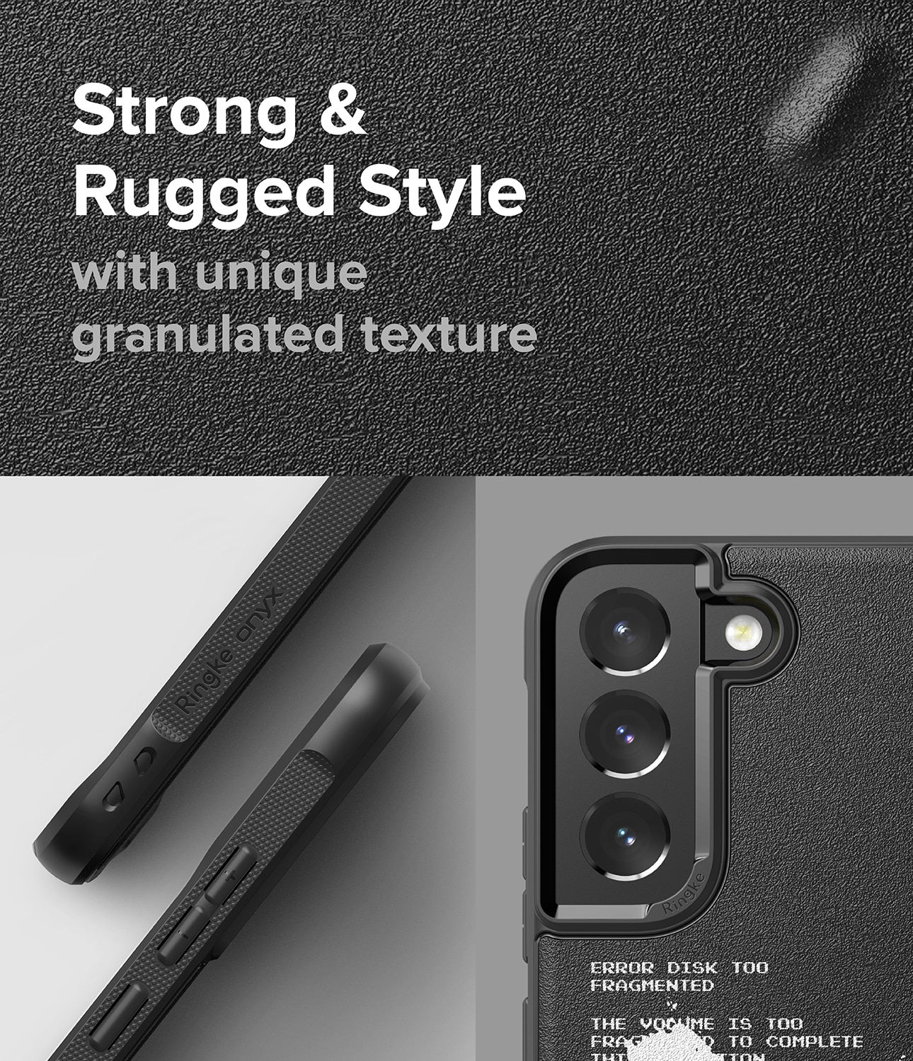 Ringke Onyx Design Kestävä TPU suojakuori Samsung Galaxy S22 + (S22 Plus) musta (Graffiti) ()