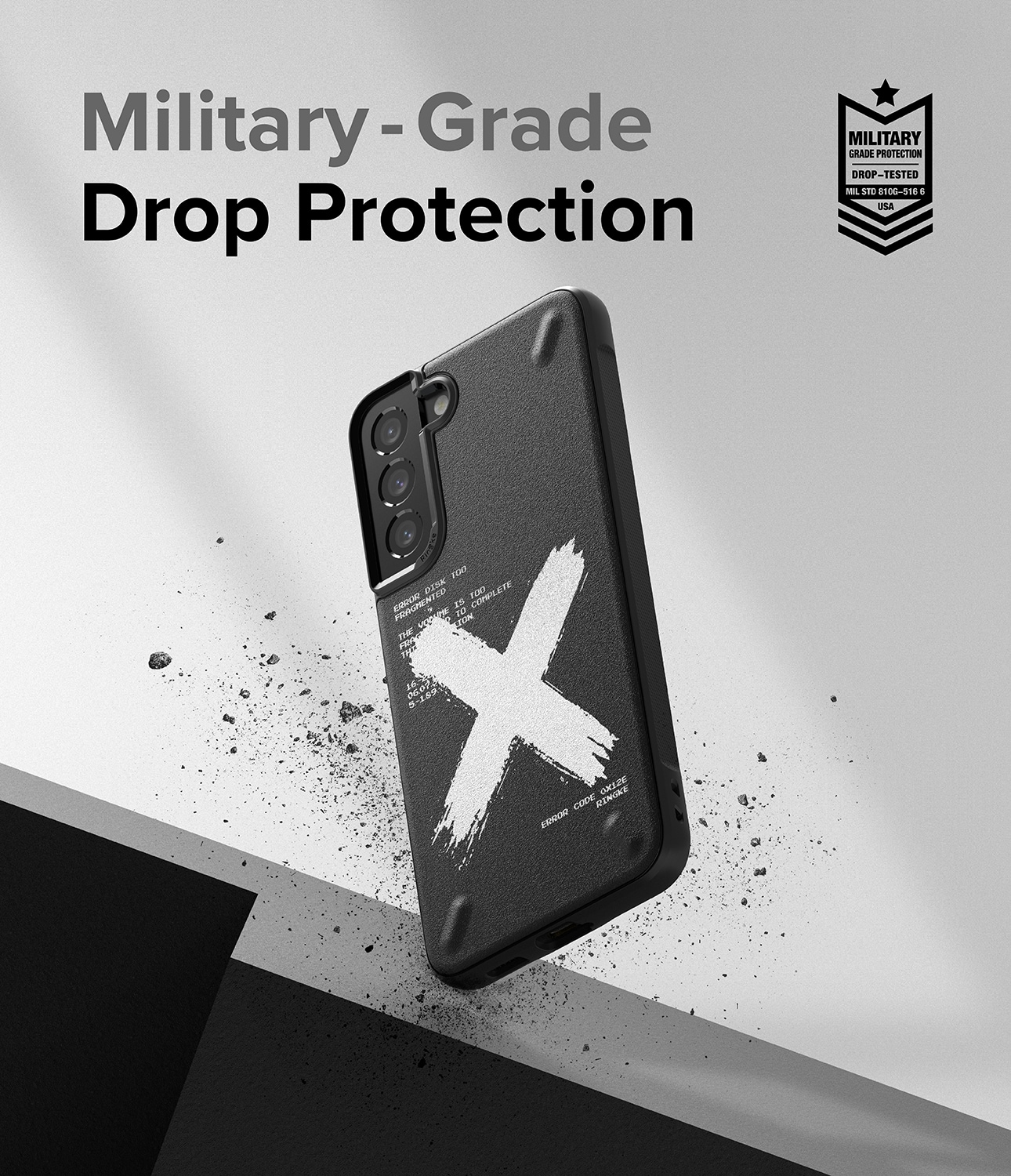 Ringke Onyx Design Kestävä TPU suojakuori Samsung Galaxy S22 + (S22 Plus) musta (Graffiti) ()