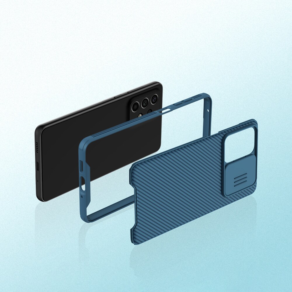 Nillkin CamShield Pro Case panssaroitu asia kansi kameran suojus Samsung Galaxy A73 sininen