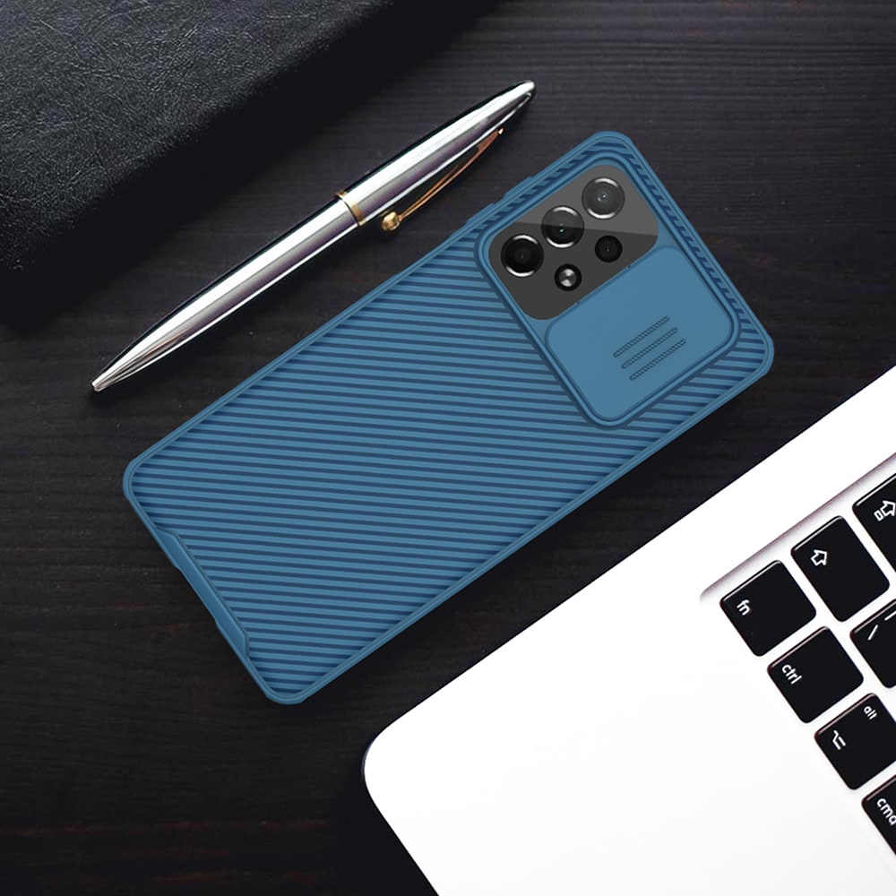 Nillkin CamShield Pro Case panssaroitu asia kansi kameran suojus Samsung Galaxy A73 sininen
