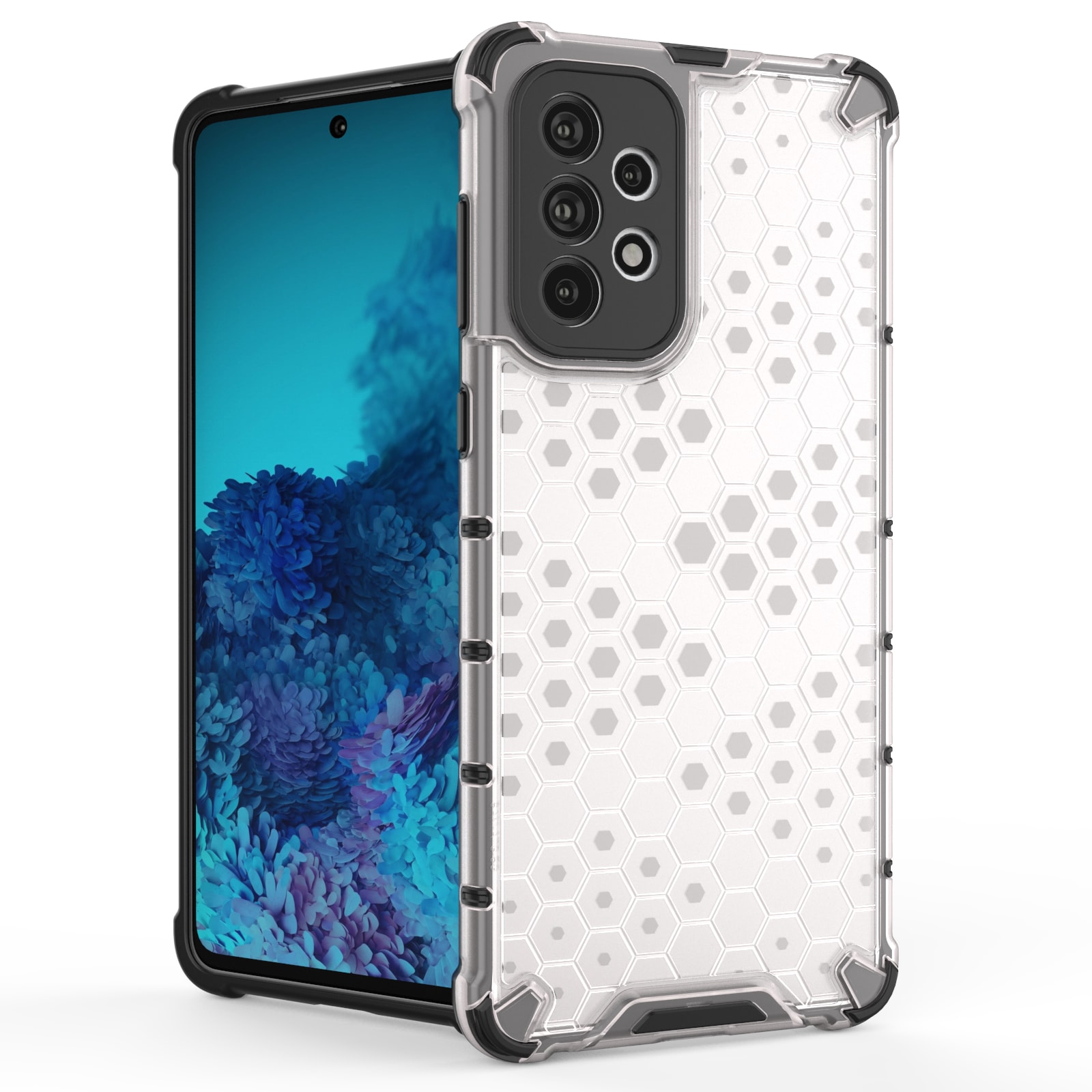 Honeycomb tapauksessa panssaroitu kansi geelirunko Samsung Galaxy A73 musta