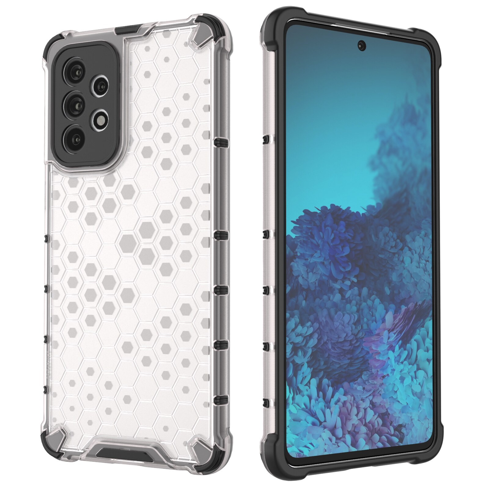 Honeycomb tapauksessa panssaroitu kansi geelirunko Samsung Galaxy A73 läpinäkyvää varten