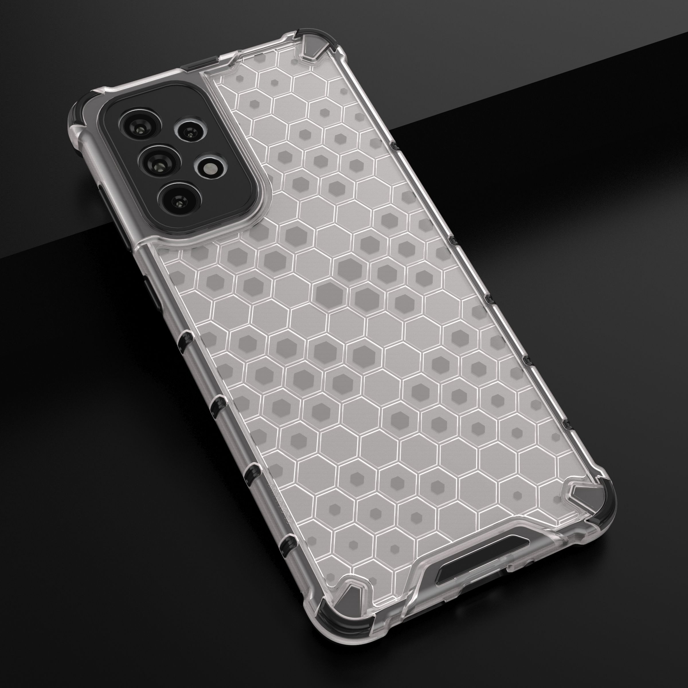 Honeycomb tapauksessa panssaroitu kansi geelirunko Samsung Galaxy A73 läpinäkyvää varten