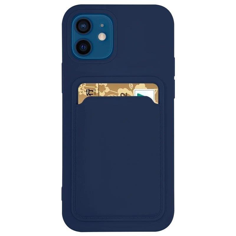 Silikoni Lompakko Korttikotelo Samsung Galaxy S22+ (S22 Plus) Navy Blue