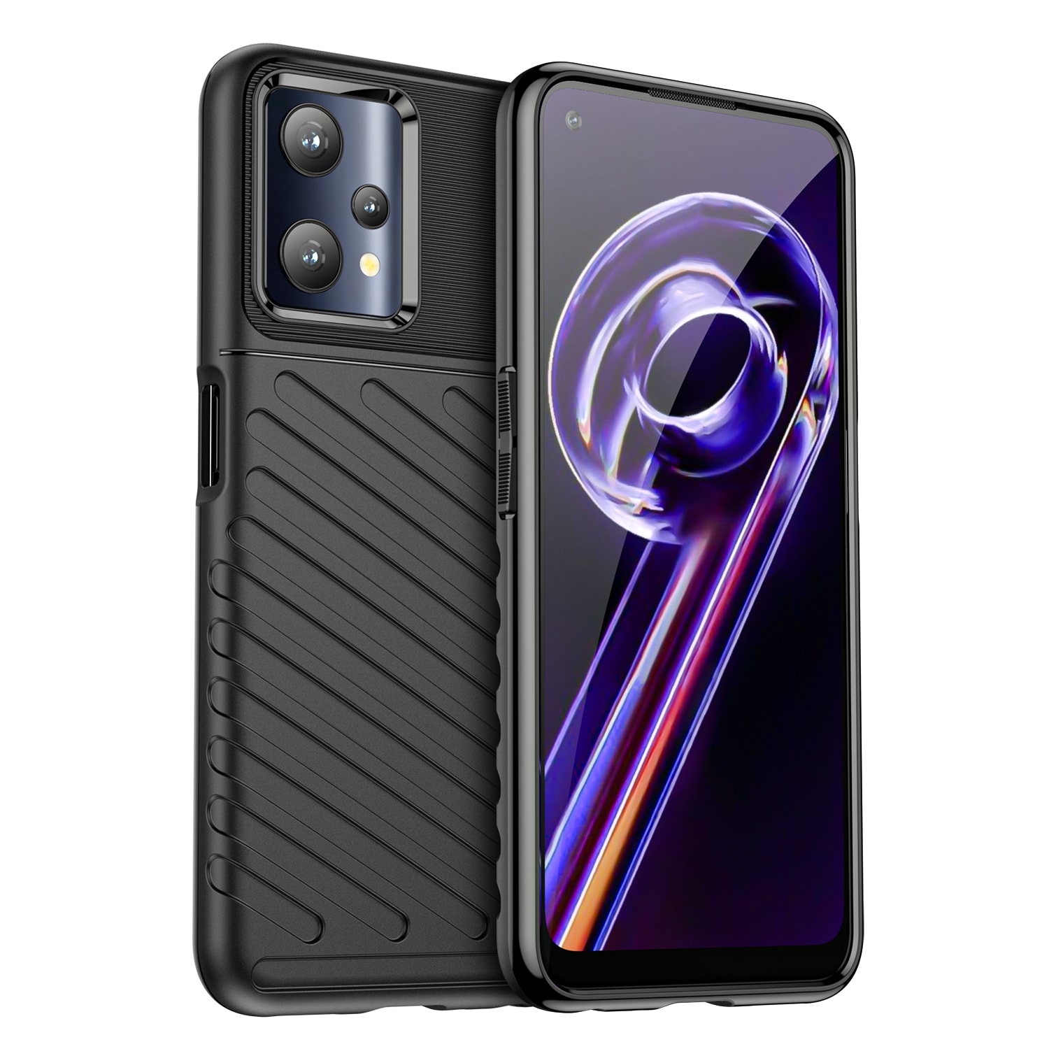 Thunder Case joustava panssaroitu suojus Realme 9 Pro musta