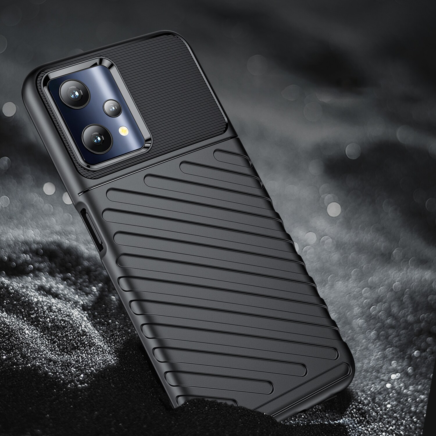 Thunder Case joustava panssaroitu suojus Realme 9 Pro musta