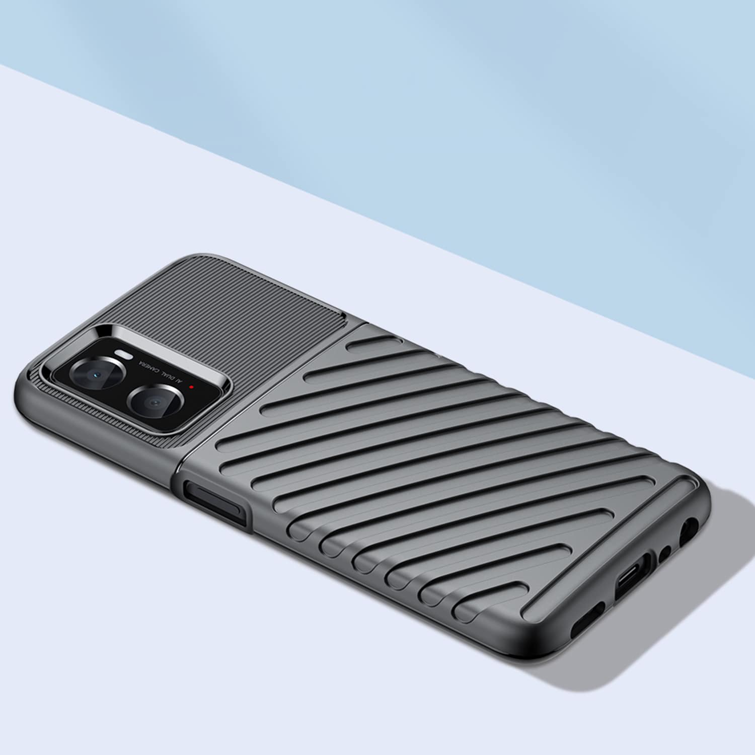 Thunder Case joustava panssaroitu suojus Oppo A76 / Oppo A36 / Realme 9i musta