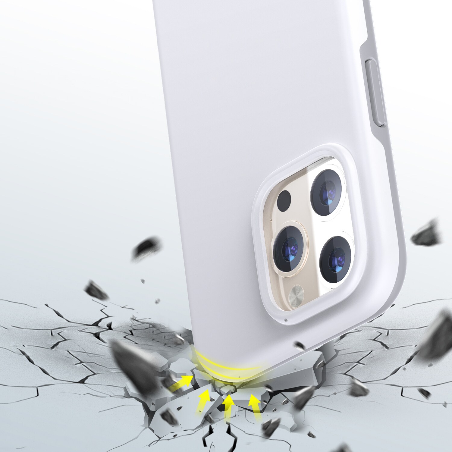 Choetech MFM Anti-drop tapauksessa Made For MagSafe varten iPhone 13 Pro valkoinen (PC0113-MFM-WH)