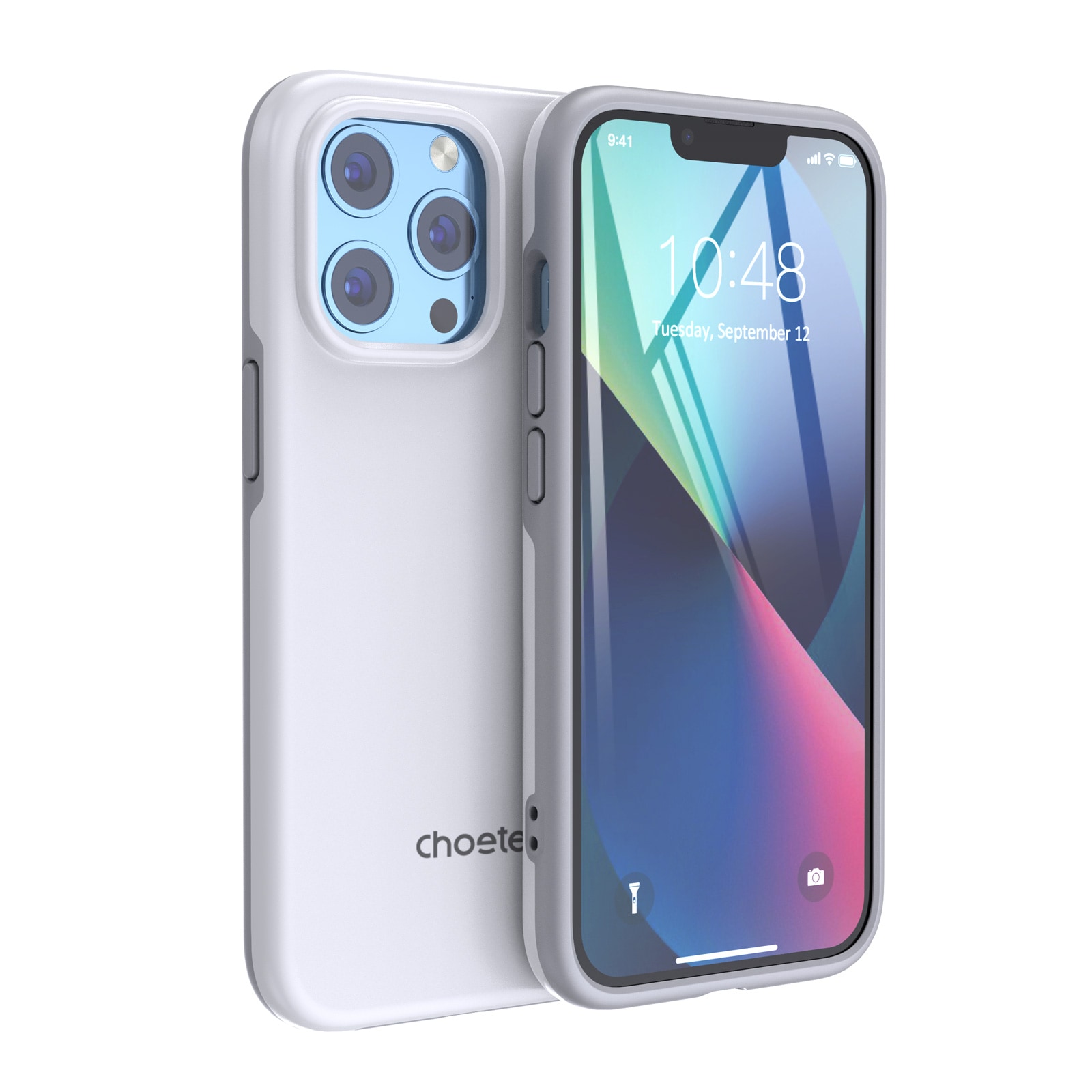 Choetech MFM Anti-drop tapauksessa Made For MagSafe varten iPhone 13 Pro valkoinen (PC0113-MFM-WH)