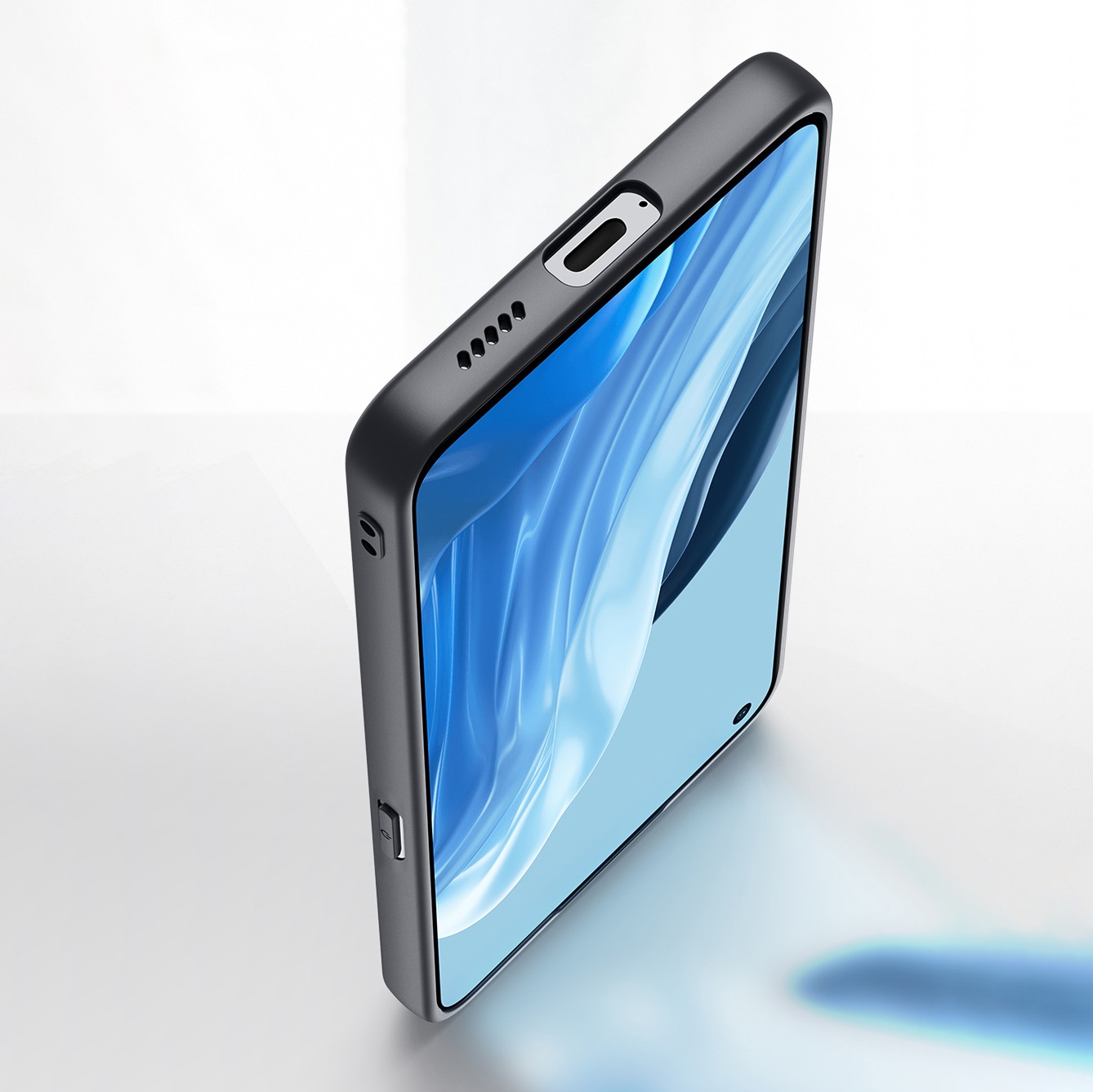Dux Ducis Fino kotelo kansi päällystetty nylon materiaalia Oppo Reno7 Pro 5G musta