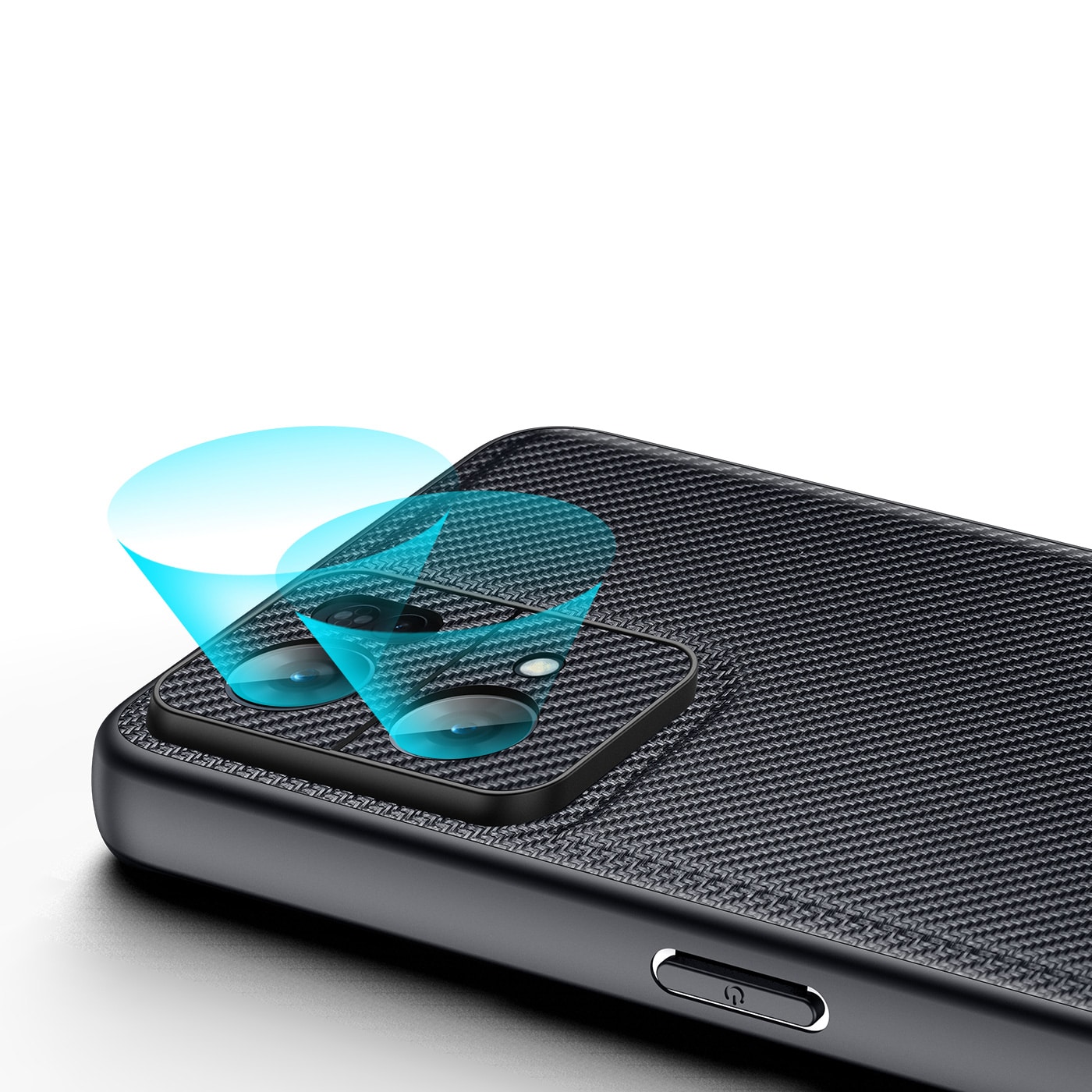 Dux Ducis Fino kotelo kansi päällystetty nylon materiaalia Oppo Reno7 Pro 5G musta