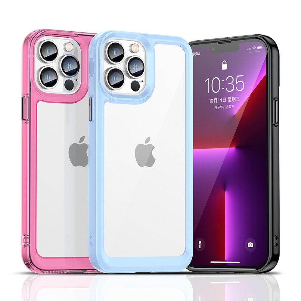 Outer Space Kotelo iPhone 12 Pro Max kova kansi geelikehyksellä sininen
