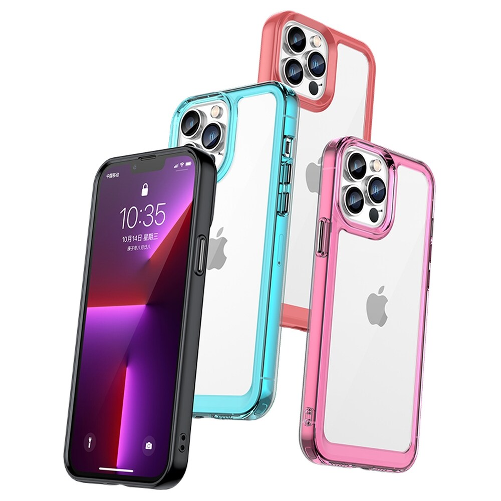 Outer Space Case Kotelo iPhone 12 Pro Max Kova kansi geelirunko punainen