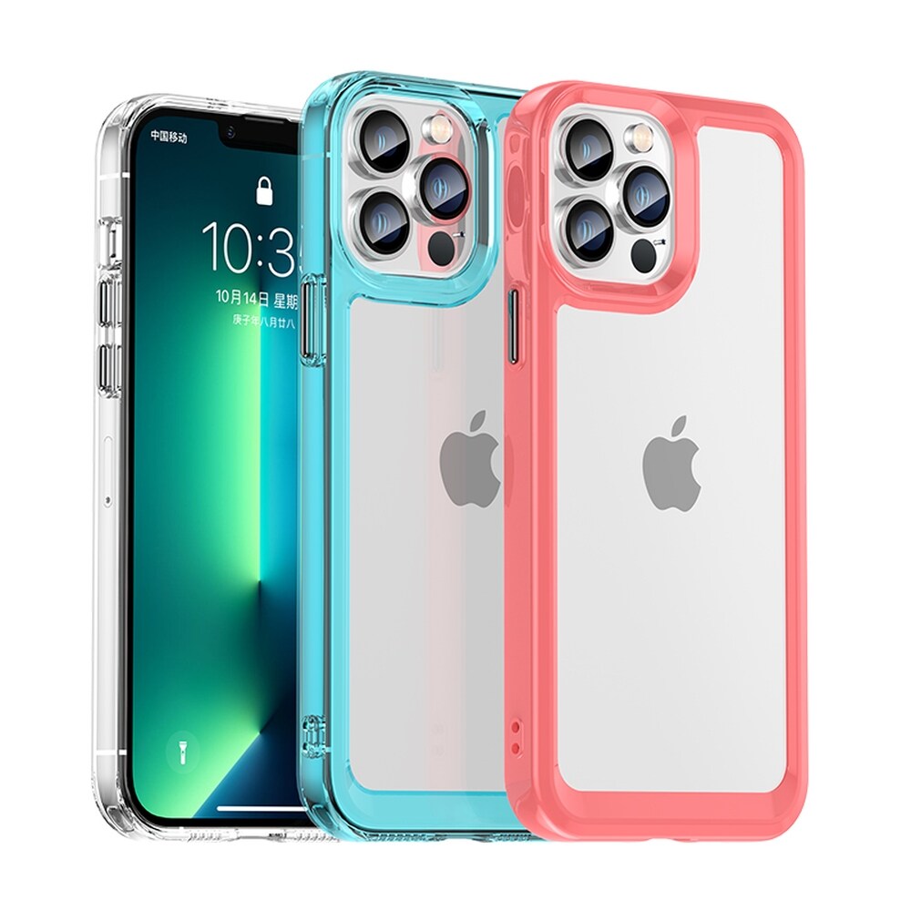 Outer Space Case Kotelo iPhone 12 Pro Max Kova kansi geelirunko punainen