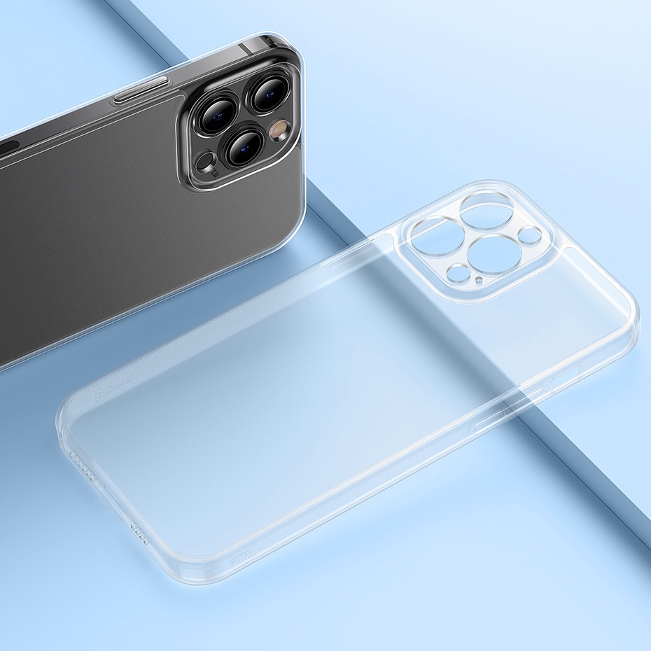 Baseus Himmeä lasi kotelo kansi iPhone 13 Pro Max Kova kansi geelikehyksellä läpinäkyvä (ARWS000802)