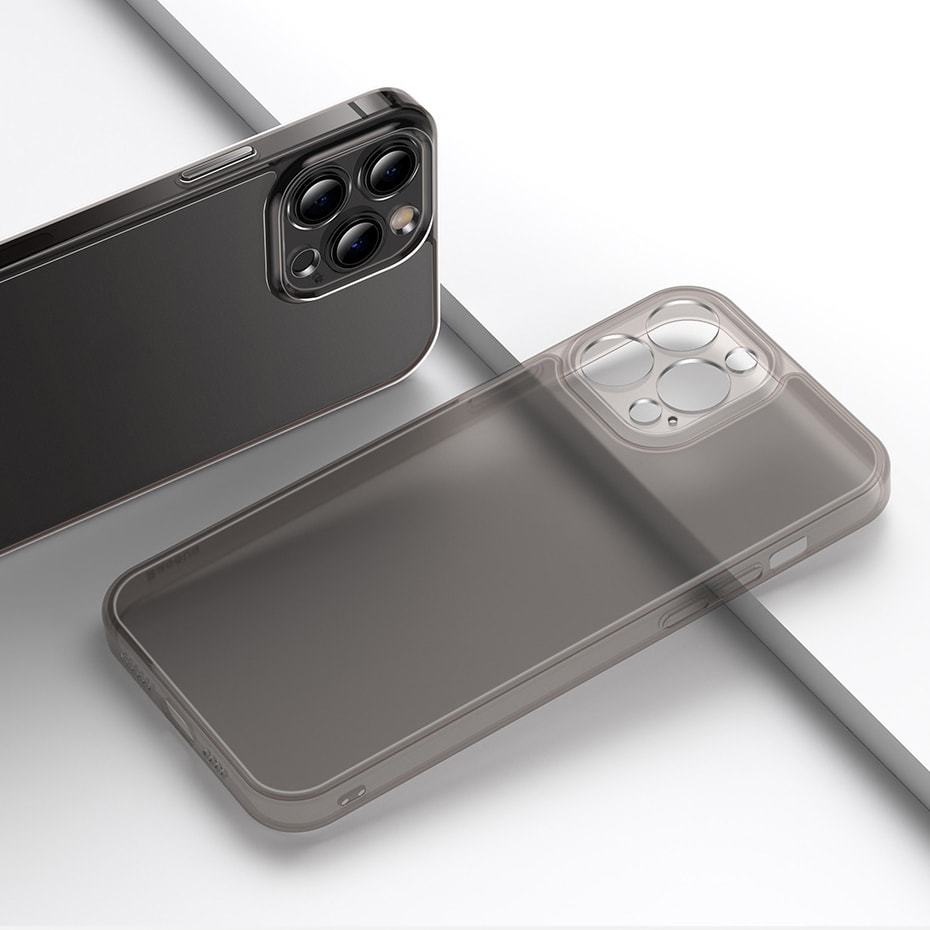 Baseus Himmeä lasi kotelo kansi iPhone 13 Pro Max Kova kansi geelikehyksellä läpinäkyvä (ARWS000802)