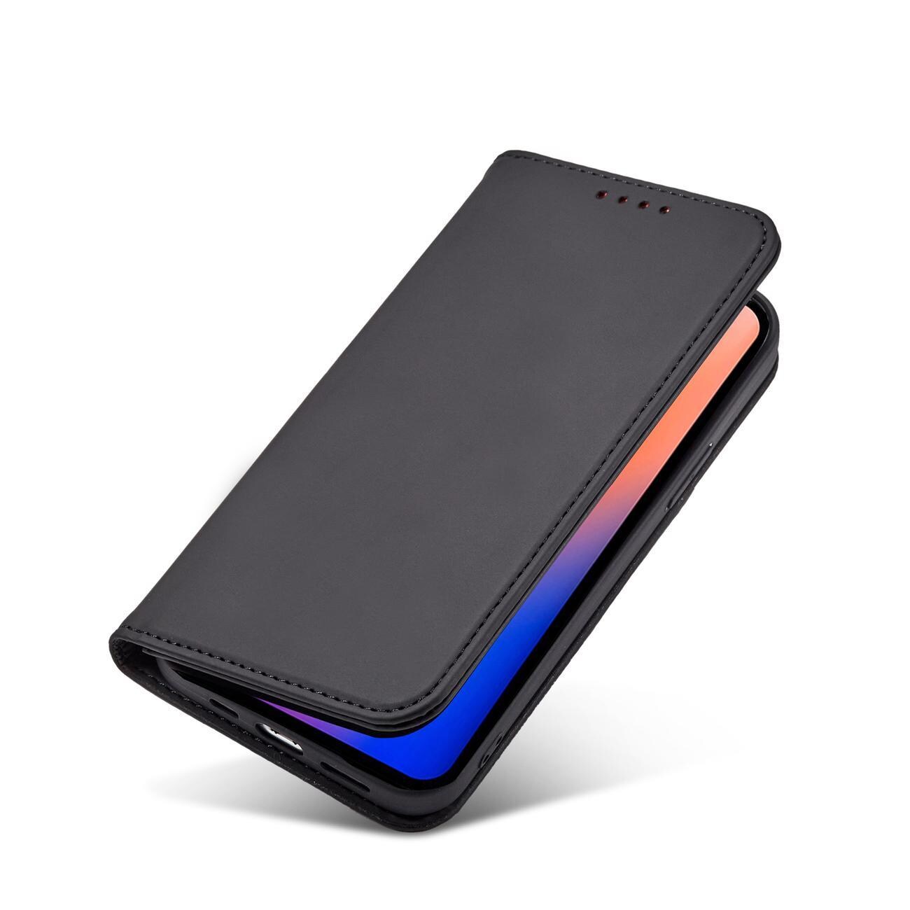 Magnet Korttikotelo iPhone 12 Pro Kotelo Kortti Lompakko Kortinhaltija Musta