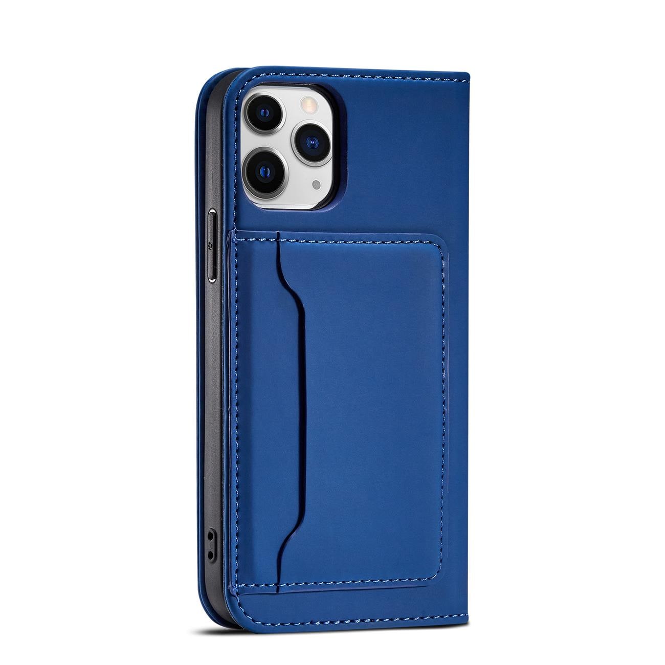 Magnet Korttikotelo iPhone 12 Pro Max Korttikotelo Kortti lompakko Kortinhaltija Sininen