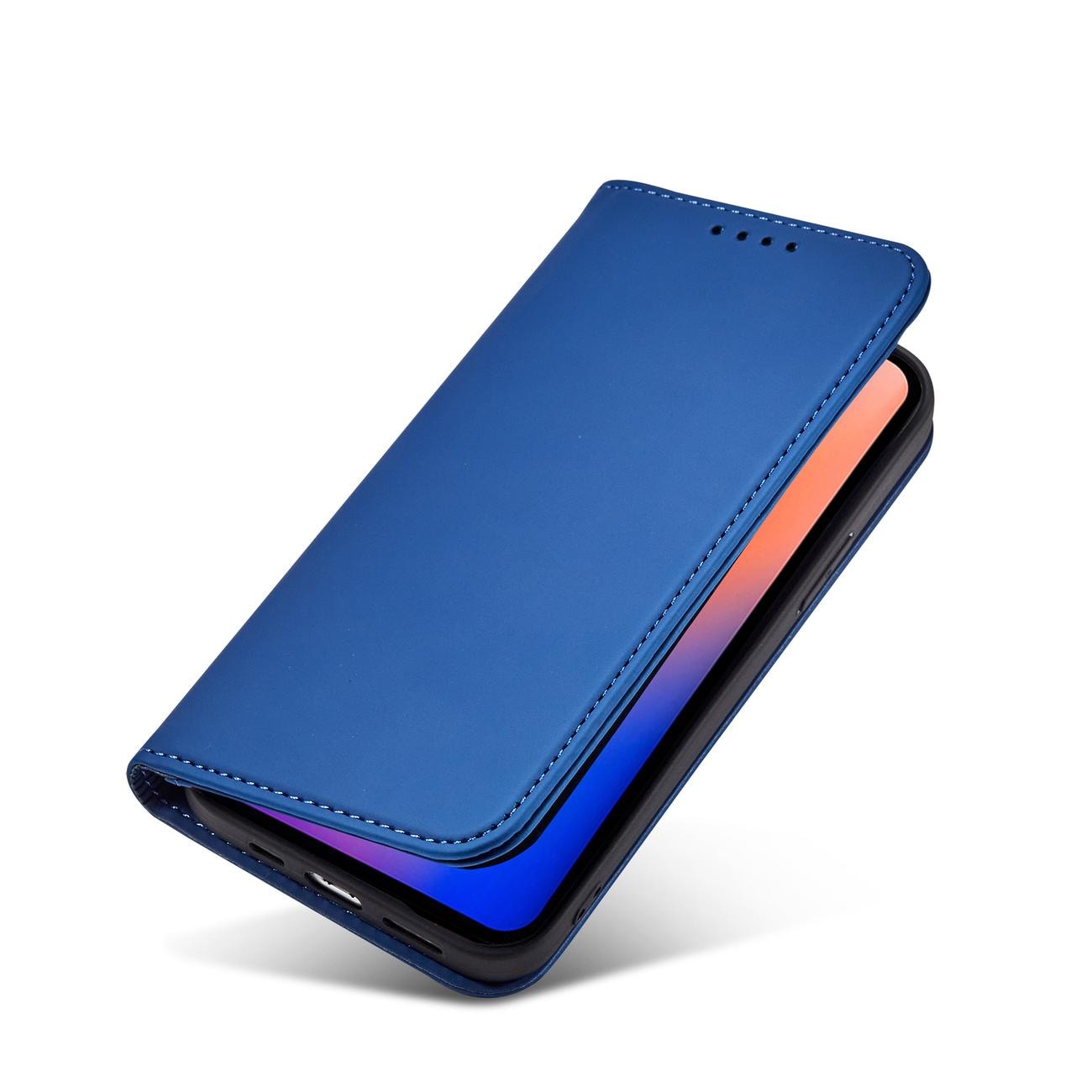 Magnet Korttikotelo iPhone 12 Pro Max Korttikotelo Kortti lompakko Kortinhaltija Sininen