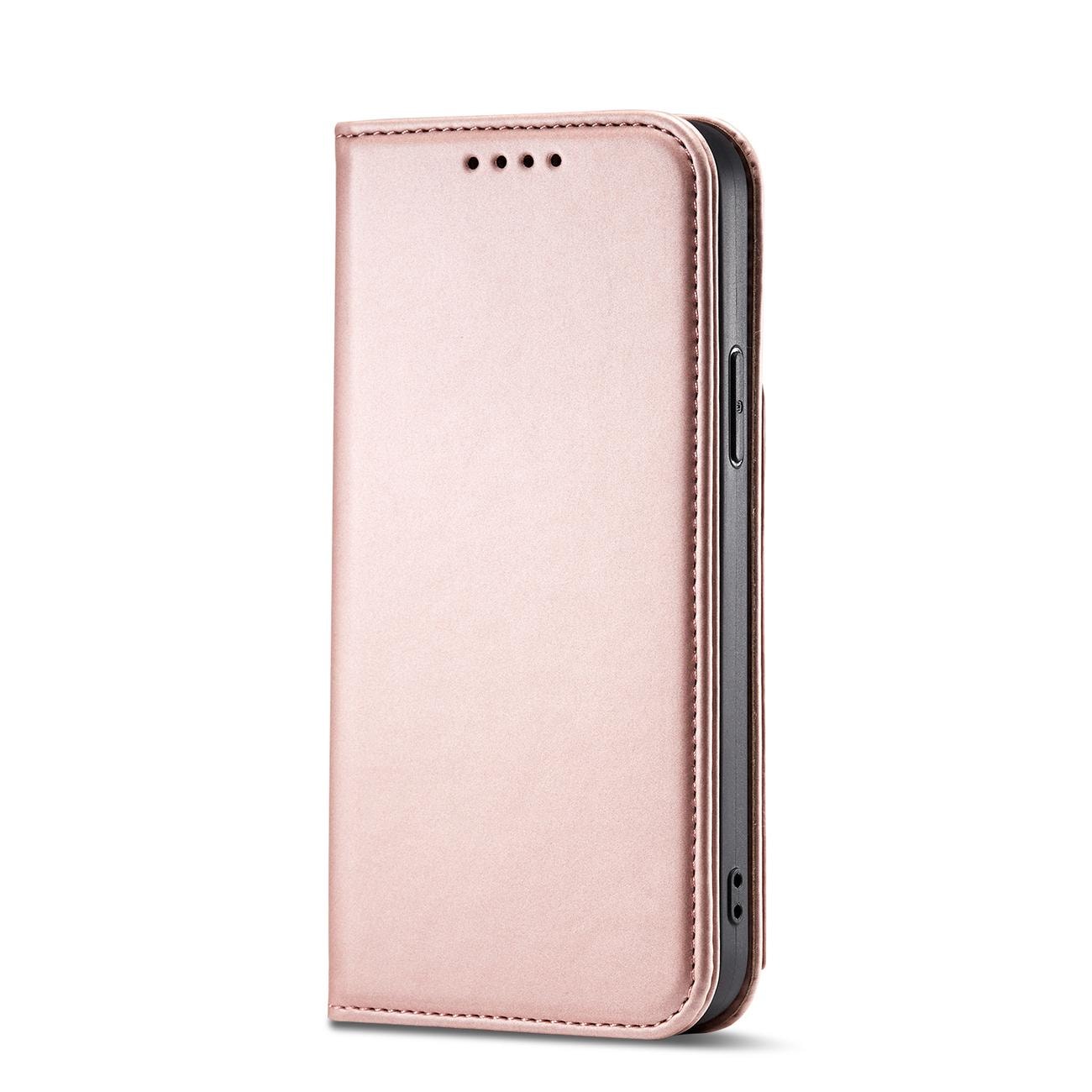 Magnet Korttikotelo iPhone 12 Pro Max Korttikotelo Kortti Lompakko Kortinhaltija Vaaleanpunainen