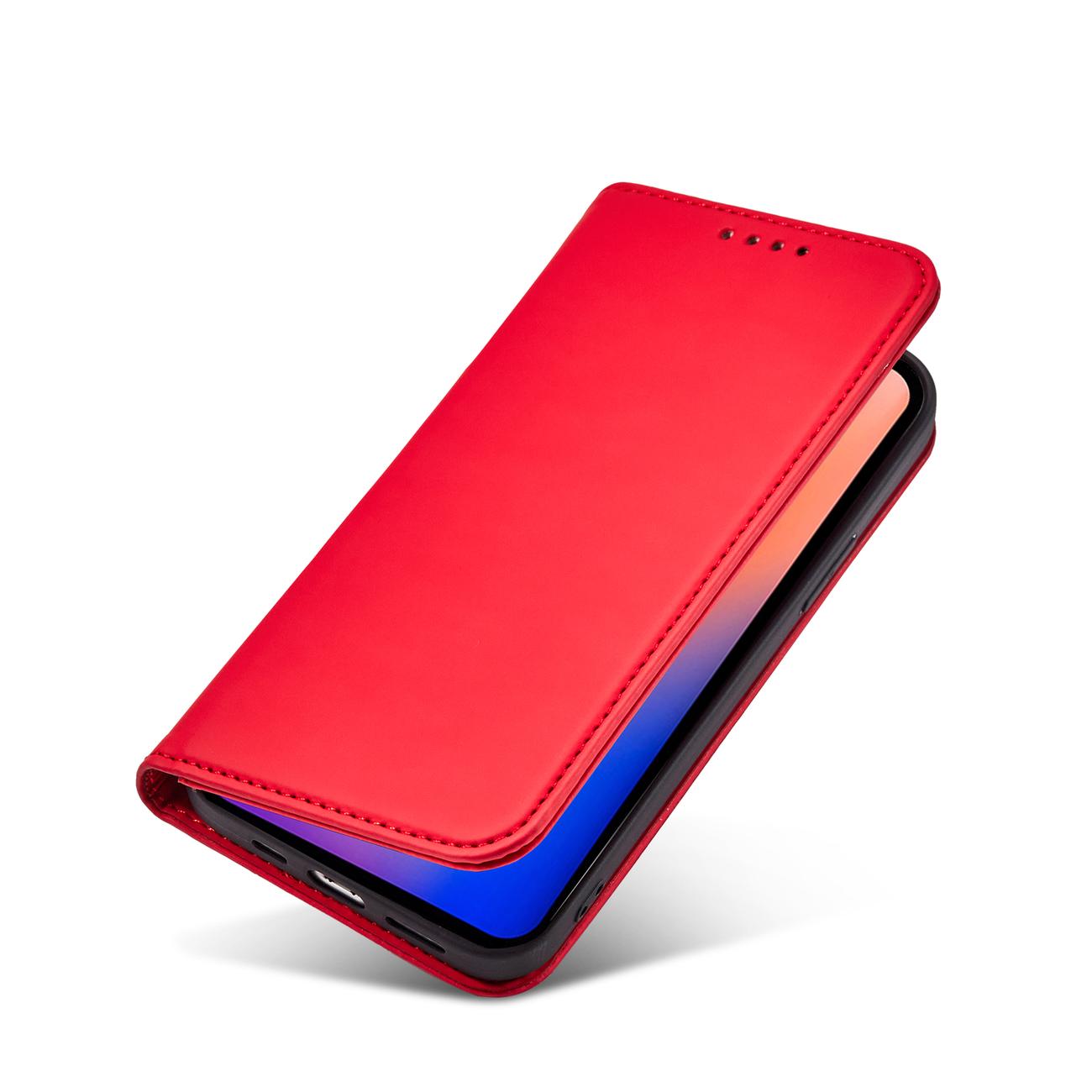 Magnet Korttikotelo iPhone 12 Pro Max Korttikotelo Kortti Lompakko Kortinhaltija Punainen
