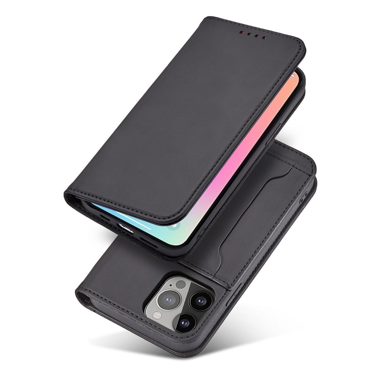 Magnet Korttikotelo iPhone 13 Pro Max Korttikotelo Kortti Lompakko Kortinhaltija Musta